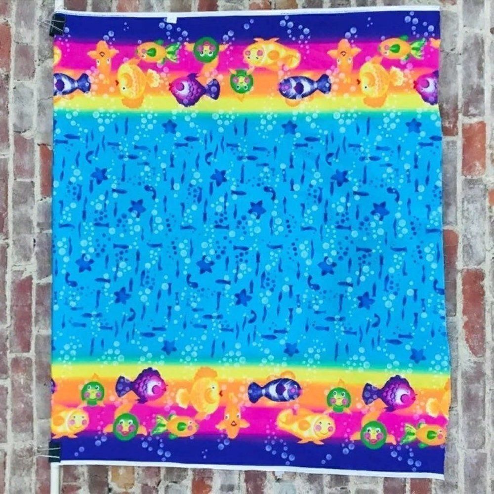 Rainbow Fish Border Fabric Donna Dewberr